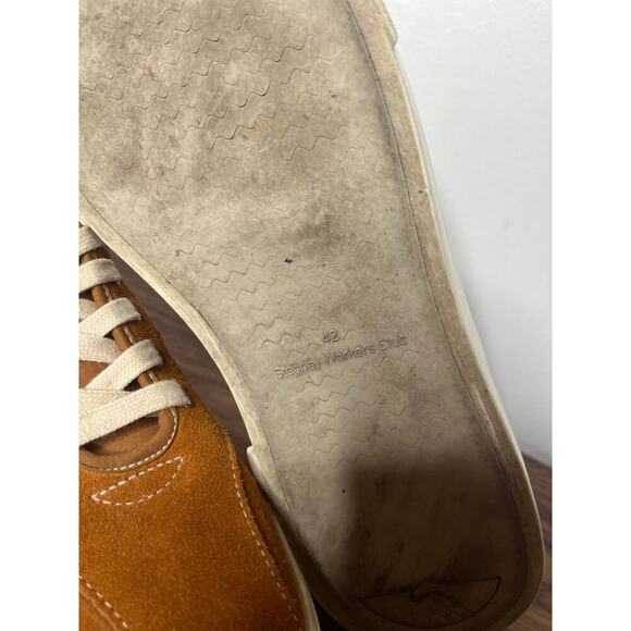 Stepney Workers Club SWC Dellow Suede S-Strike Sneakers Curry/White sz 42EU/8US - Picture 10 of 12